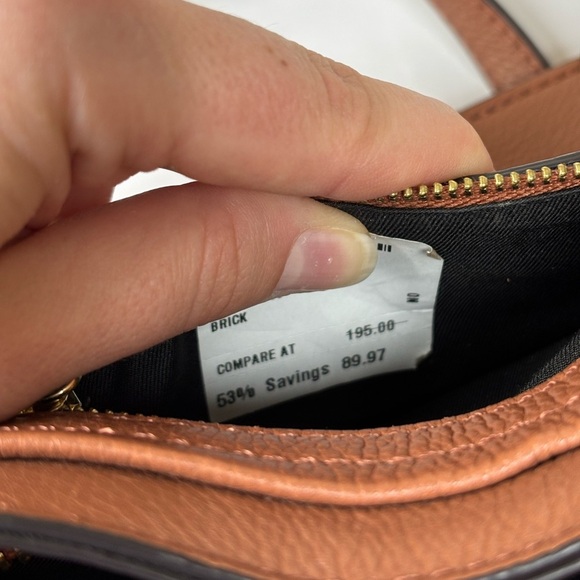 Rebecca Minkoff Regan Crossbody Purse Caramel Brown Leather Bag - Picture 7 of 9